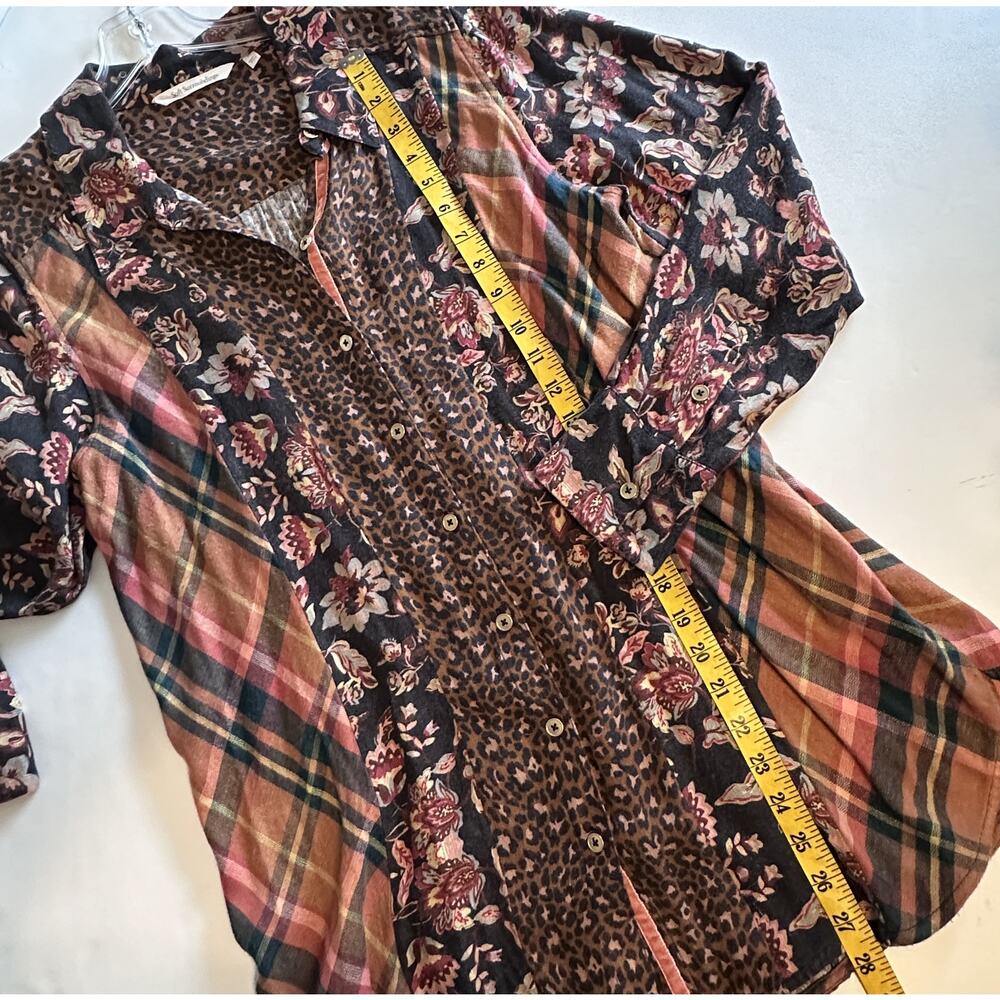 Soft Surroundings Icon Patchwork Button Top Women… - image 8